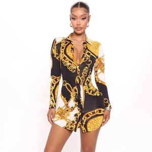 Fashion Nova Catch a Break Shirt Dress